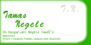 tamas negele business card